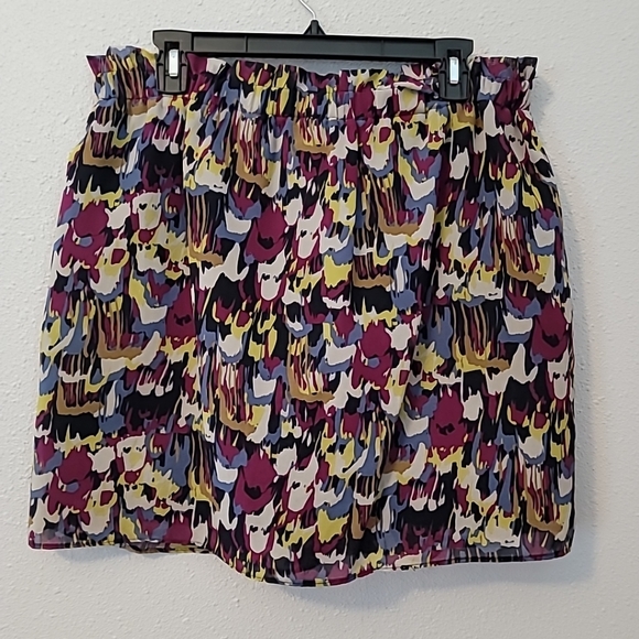 DALIA COLLECTION Lined Color Splash Skirt Size 8 32" W x 18" L - Picture 4 of 5